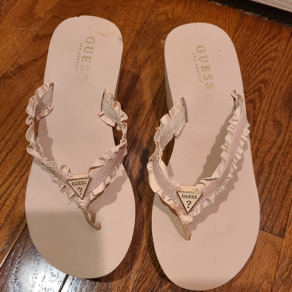 Guess wedge flip flops